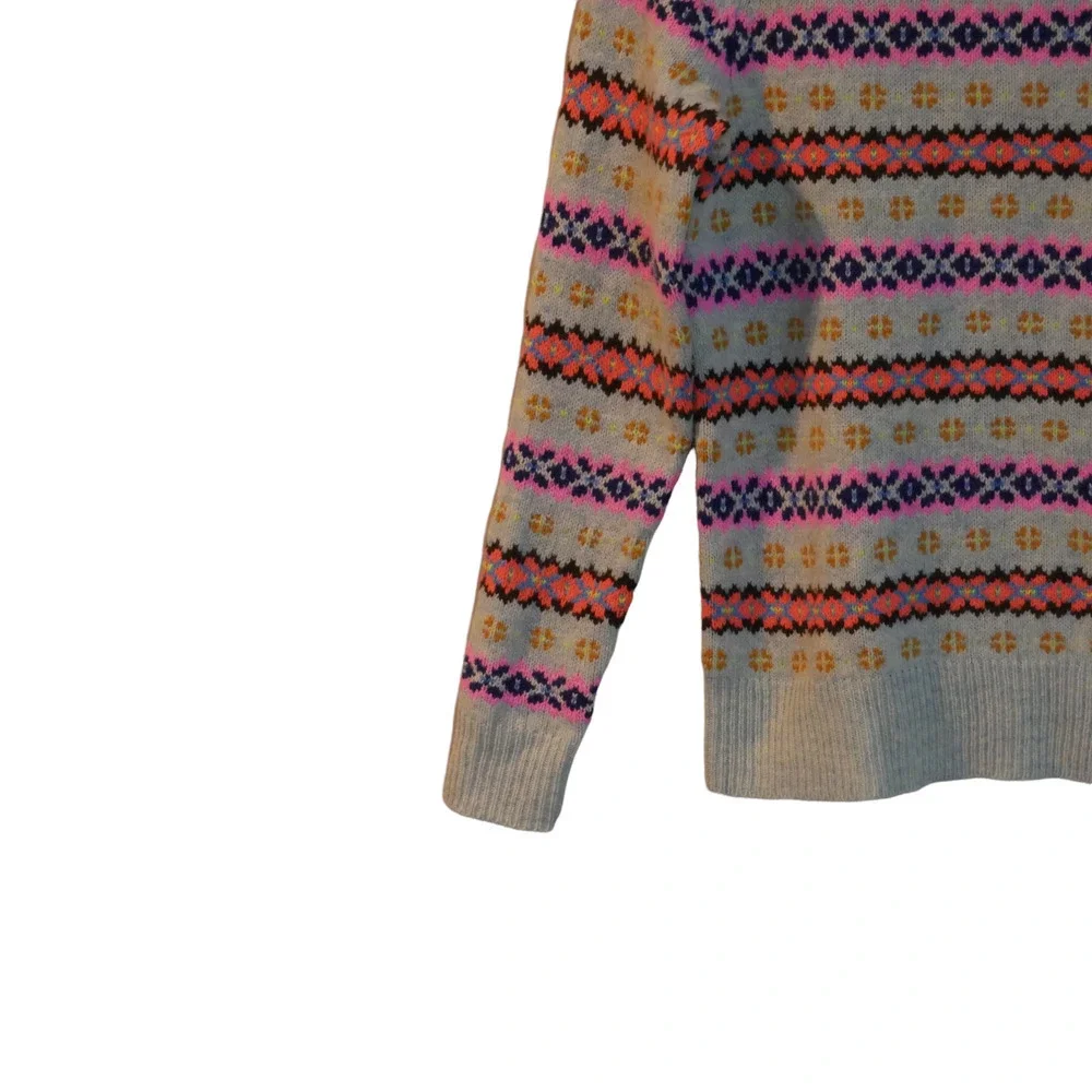 J. Crew Fair Isle Lambswool Multicolor Sweater Size XS